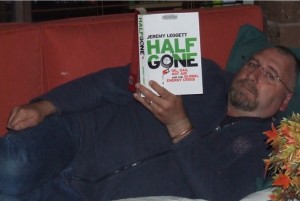 Gavin reading Half Gone