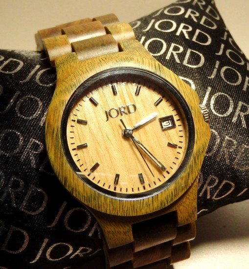 Wooden Watch - Ely - Natural Green & Maple