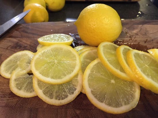 Sliced Limes for 2 fruit Marmalade