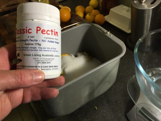 Add the Pectin to 2 fruit Marmalade