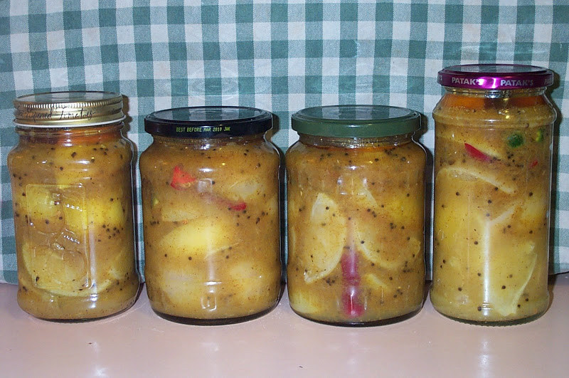 Pickled limes in jars