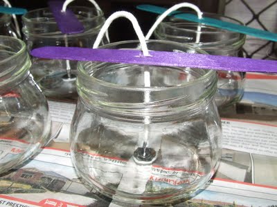jars for making soy wax candles