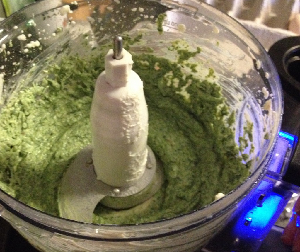 Blended spinach and ricotta