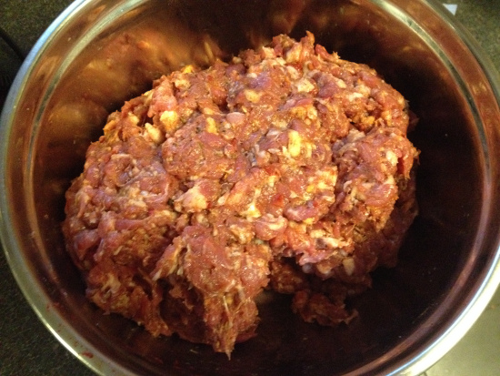 Blended spiced mince