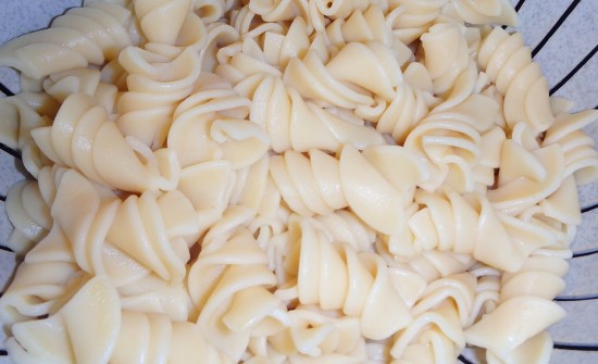 Cooked Pasta swirls